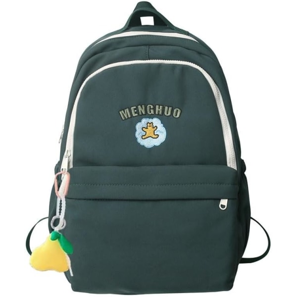 Söt ryggsäck Kawaii ryggsäck för skolan Estetisk ryggsäck Kawaii skolmaterial Söta ryggsäckar med tillbehör (grön)