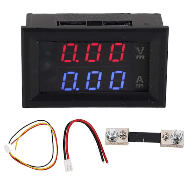 Spännings- och strömmätare Digital Voltmeter Amperemeter Voltmätare Amp-detektor LED Amperage Monitor Mätare