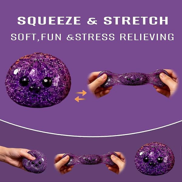 Halloween Tecknad Lysande Fidget Leksaker Blindlåda, Gelé Långsam Återhämtning Bulle Squishy, Multi Form Ångestlindrande Klämleksak