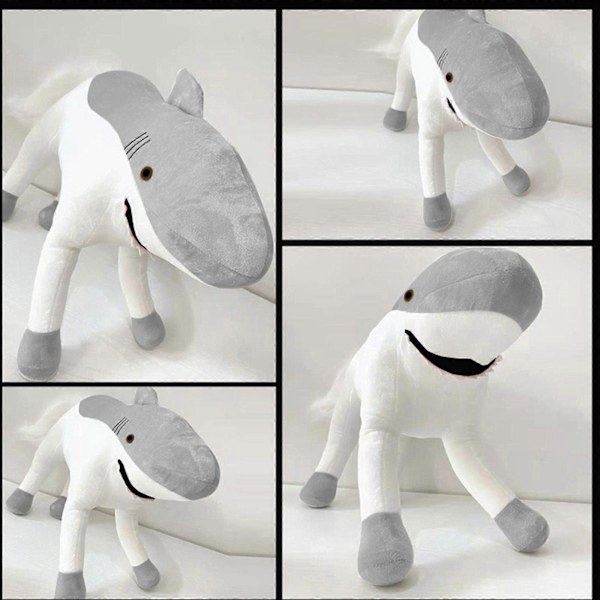 40/50/60cm Hai Hest Myk Fylt Plysj Leketøy Fylt Hai Hode Hest Kropp Modell Dukke Putepute Leketøy For Barn Barnebursdagsgave about 40cm