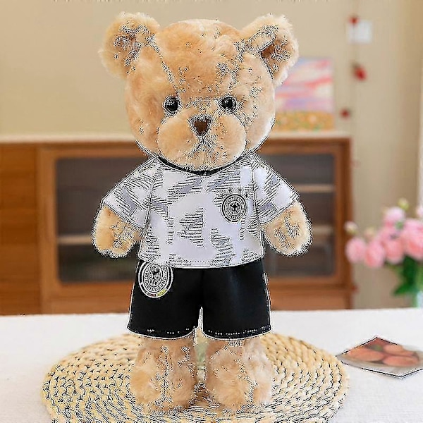 35cm Fotballfans Gave Søt Kledd i Fotballdrakt Teddybjørn Plysjleker Nydelig Utstoppet Myk Dukke For Jente Gutt Germany