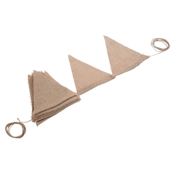 8 stk 3,7M Rustikk Jute Hessian Burlap Blonde Vimpel Shabby Chic Bryllupsbanner