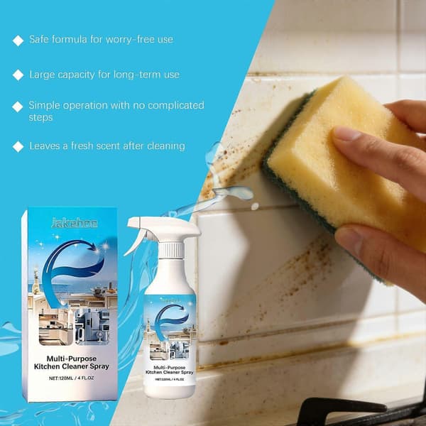 All-purpose cleaner and disinfectant for the kitchen Plant-based & Safe for sticky kitchen cabinets