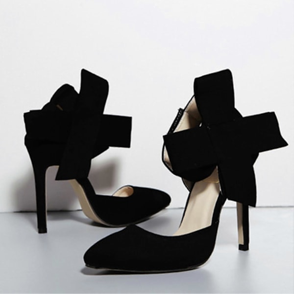 Damskor Sandaler Klackar Mode Sida Rosett Design Spetsig Tå Stiletto för Kvinnor Green 41