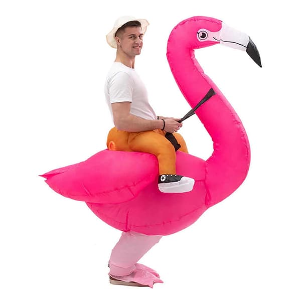 Flamingoer/strudse/griffer, oppustelig dragt til ridning, stilfulde rollespilskostumer til aktivitetsfest og scene