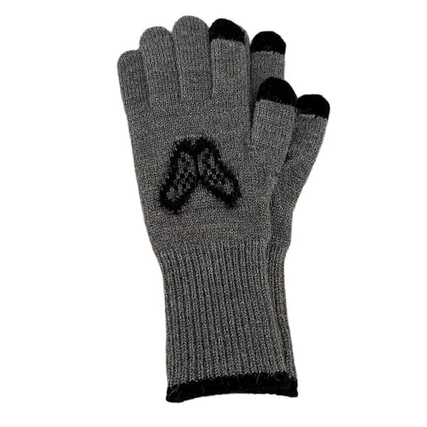 2st Förlängda Handskar Mjuka Stickade Termiska Vantar Unisex Modehandskar för Utomhusaktiviteter Grå