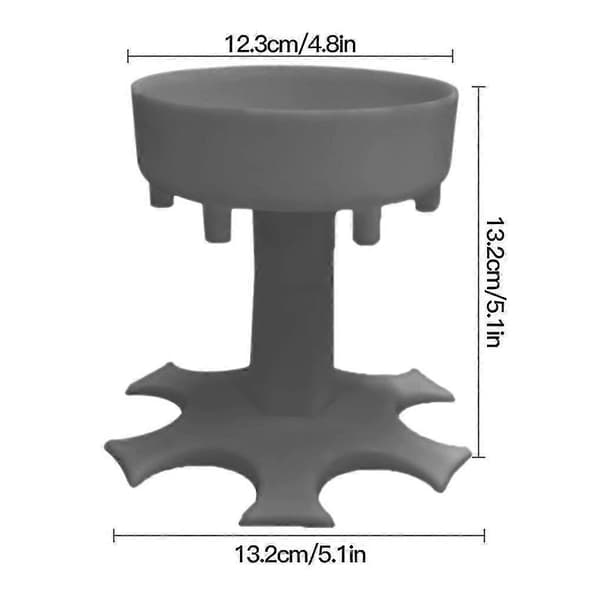 Vindispenserholder 6-skuds glasdispenser og holder ølseparator bar festtilbehør Grey