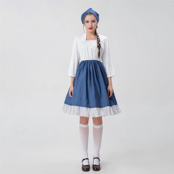 Kostym Manor Maid Kostym Maid Lång Klänning för Oktoberfest Traditionella Kostymer XL