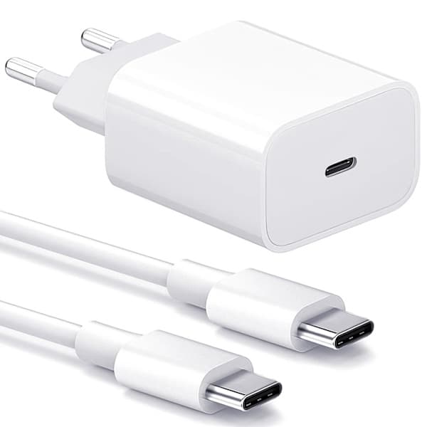 iPhone-oplader - Hurtigoplader - Adapter + Kabel 20W USB-C Hvid 4-Pack iPhone