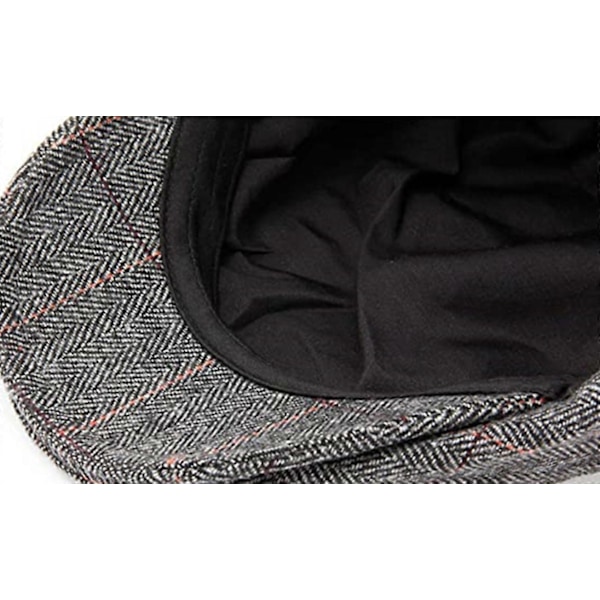 Middelaldrende og eldre flat caps justerbar klassisk basker flat hatt (grå)