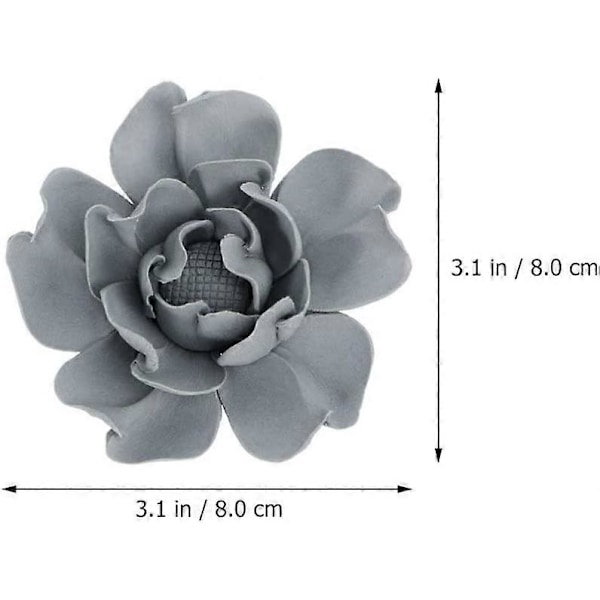 1 st 3D Handgjord Lotus Pion Hängande Dekoration Väggmonterad Bakgrund Väggdekor (Grå Liten) Grå