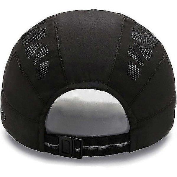 Herrar Peaked Cap, Flat Cap, Justerbar Snabbtorkande Mesh, Andningsbar Basker, Herrarnas Basker (Mörkgrå black