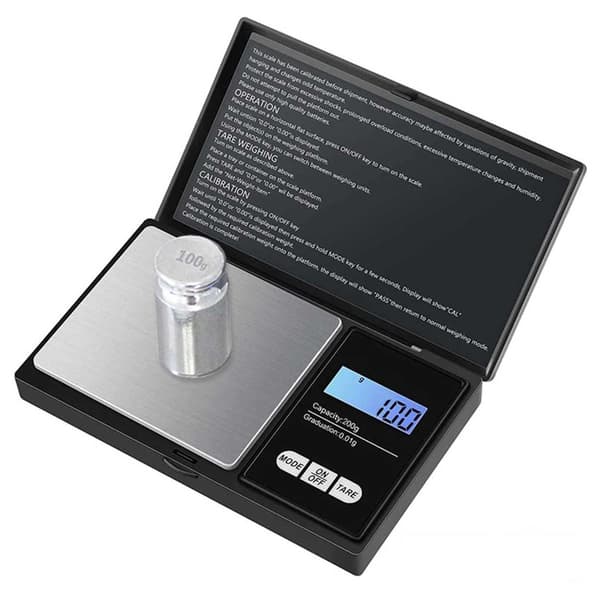Foldable Digital Pocket Scale / Mini Scale / Jewelry Scale (0.01-200g) black black