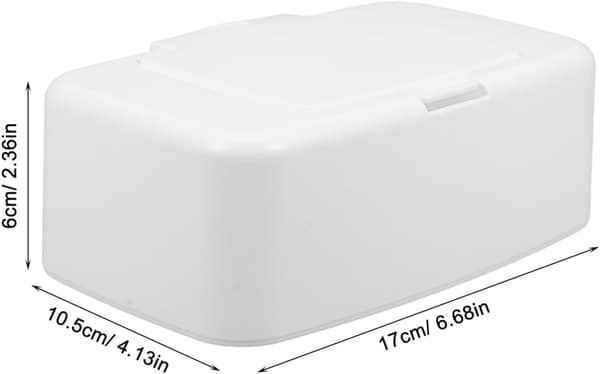 Refillable Plastic Wet Wipe Container with Non-Slip Base, Portable Wet Wipe Holder for Home, Bathroom, Kitchen 17 x 10.5 x 6 cm