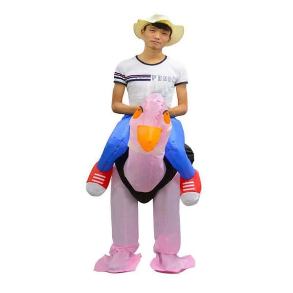 Flamingoer/strudse/griffer, oppustelig dragt til ridning, stilfulde rollespilskostumer til aktivitetsfest og scene