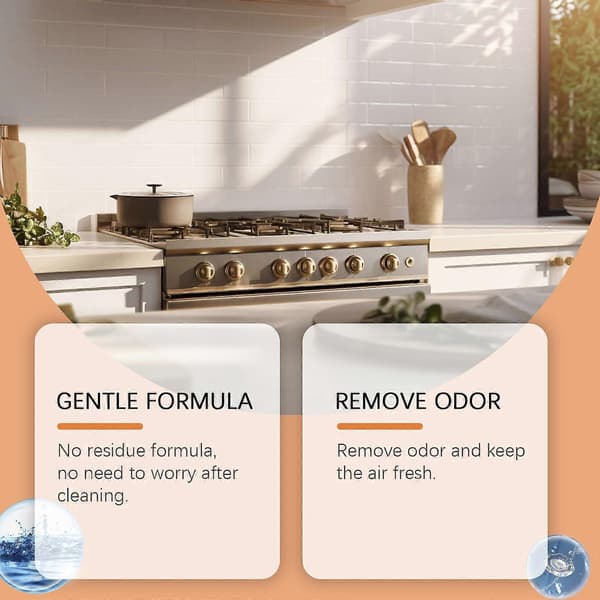 Kitchen Degreaser Cleaner Non-Corrosive Multifunctional Cleaner for Stubborn Stains