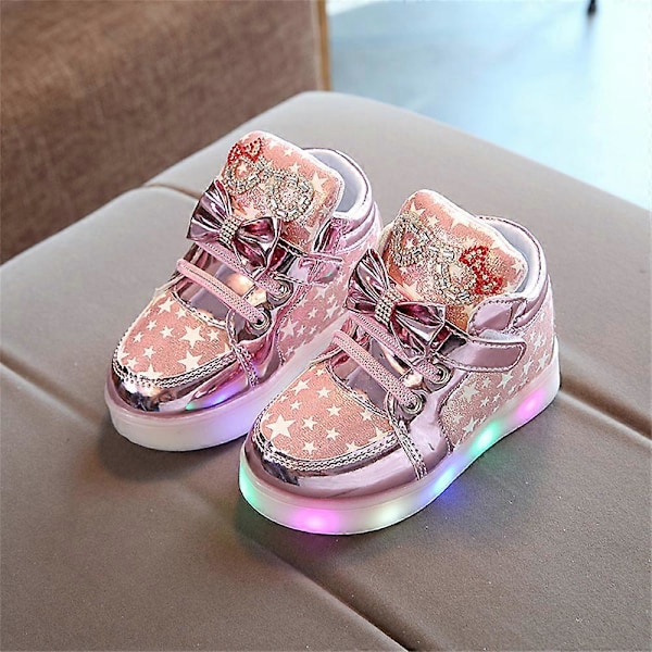 Ljusande skor Blinkande andningsbara sneakers Lysande vardagsskor för barn