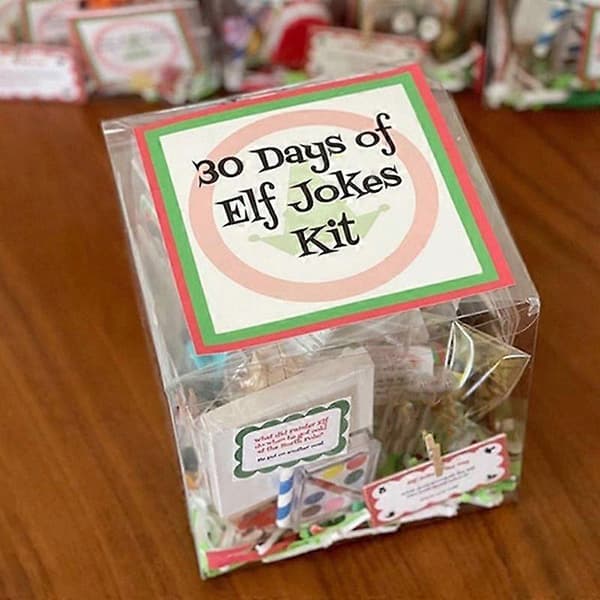 Elf 24-30 dages julesæt, sjove jule-nisseaktiviteter til børn MultiColor 30days
