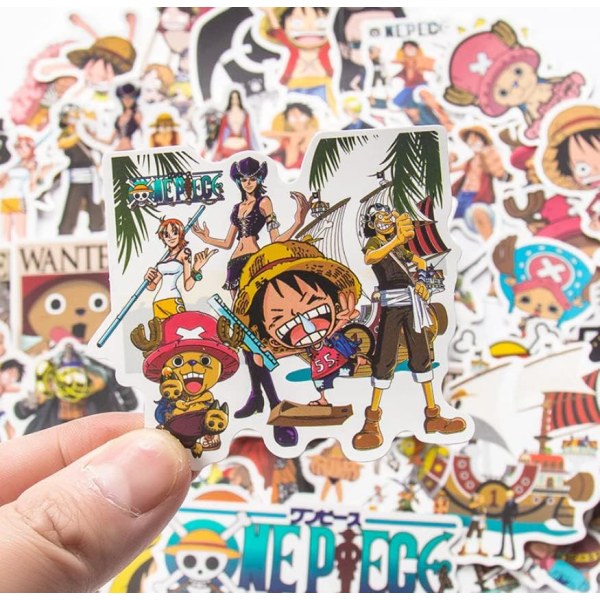 Anime One Piece Luffy Stickers - Perfekt för bärbar dator, motorcykel, skateboard, dator, mobiltelefon - Tecknad leksaksinspirerade dekaler