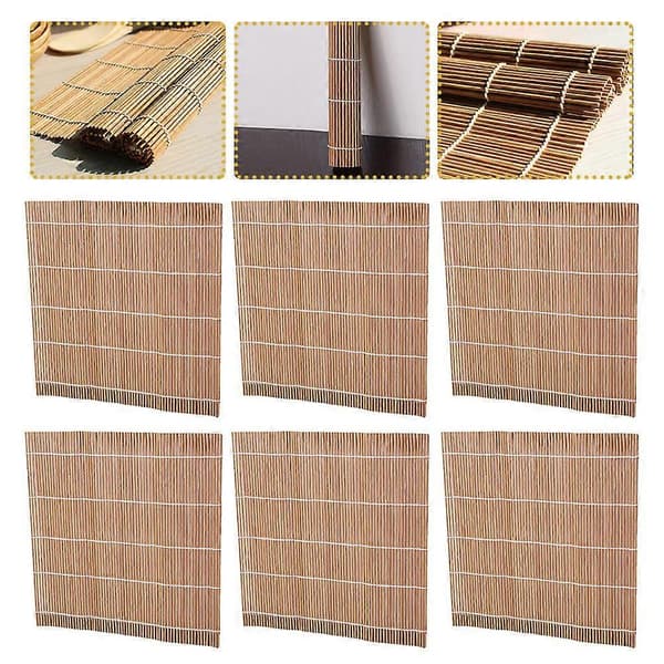 6 kpl bambu-sushimattoja sushin rullaamiseen