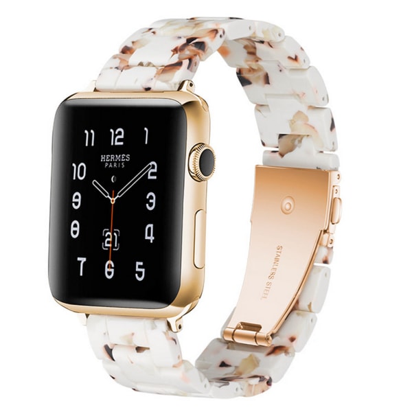 Yhteensopiva Apple Watch -rannekkeiden kanssa 38-40mm/42-44mm sarja 5/4/3/2/1, ohut hartsiranneke -38-40mm-nougat