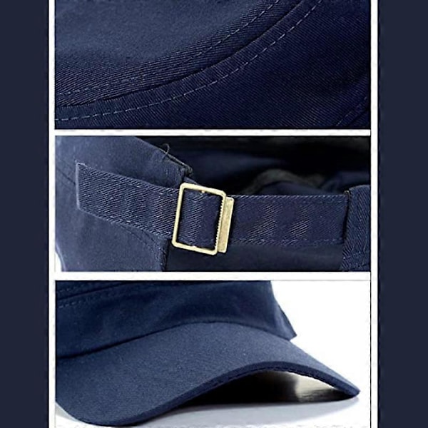 Justerbar Snygg Flat Top Twill Basebollkeps Huvudomkrets 22-23,6\" (Brun)