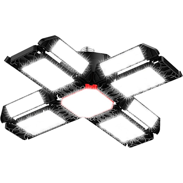 150W LED Työvalaisin Autotallivalaistus 1 KPL - 20000LM 6500K Muunneltava Kattovalaisin 12 Säädettävällä Paneelilla - E26/E27 Kanta Kellariin Varastoon W