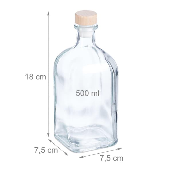 Flasker for påfylling 6-pakning 500 ml