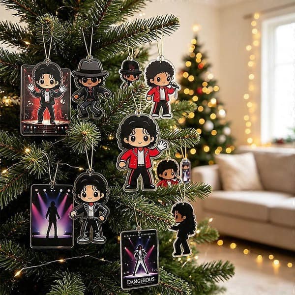 2D Michael Jackson tecknad karaktärsprydnad Julnedräkning Adventskalender