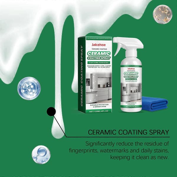 120 ml keramisk belægningsspray til rustfrit stål og glas, hydrofobisk beskyttelse mod fingeraftryk