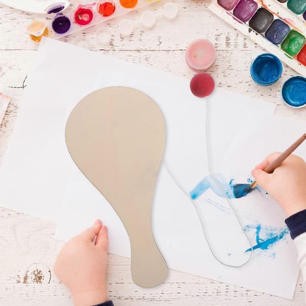 10 stk. træmaling til børn, DIY-kunst, doodle-bold