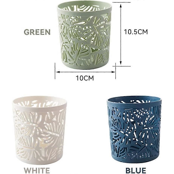 Barnens Ihåliga Pennställ, Blommor Sminkborste Förvaringshink Skrivbordsdekoration (blå) blue