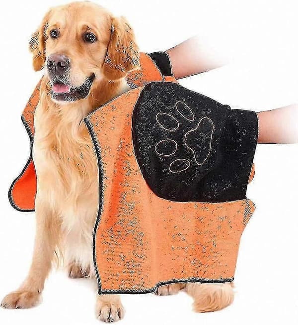 Mikrofiber kæledyrshåndklæde til hunde og katte, absorberende badehåndklæde til kæledyr