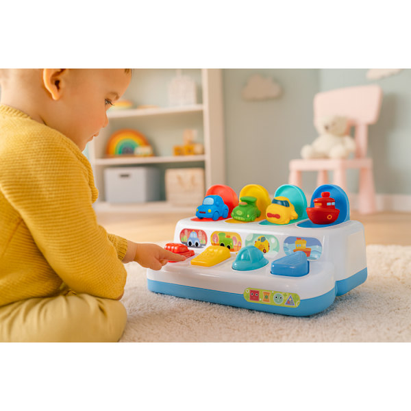 Interactive Educational Toy with Pop-Up Vehicles, 18+ Months 535