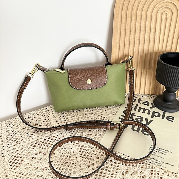 Dammode Colorblock Mini Crossbody Väska, Enfärgad Fyrkantig Handväska Med Justerbar Rem, Elegant Handväska Olive green
