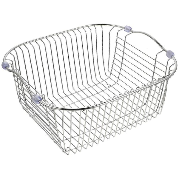SQLX Ny Afløbskurv til opvask Rustfrit stål Vask Afløbsstativ Køkkenbrug Sølv 30x28cm Dræn vand 1 stk.