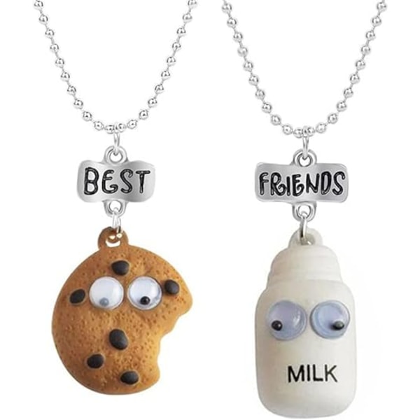 Creative new childlike best friend letter necklace milk cookie pendant necklace sweater chain