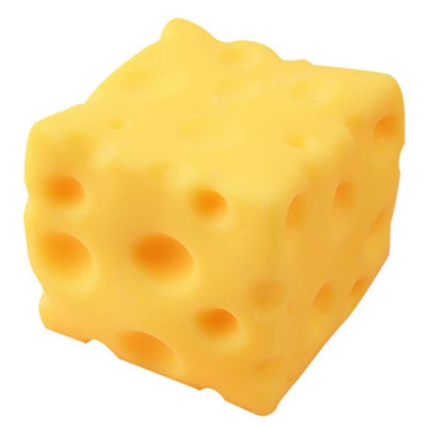 Easy Sqweezy Super Cheesy - Squeeze This Large, Fun, Squeezable, Slow-Rising, Extra Soft Giant Cheese Slice for Stress Relief A