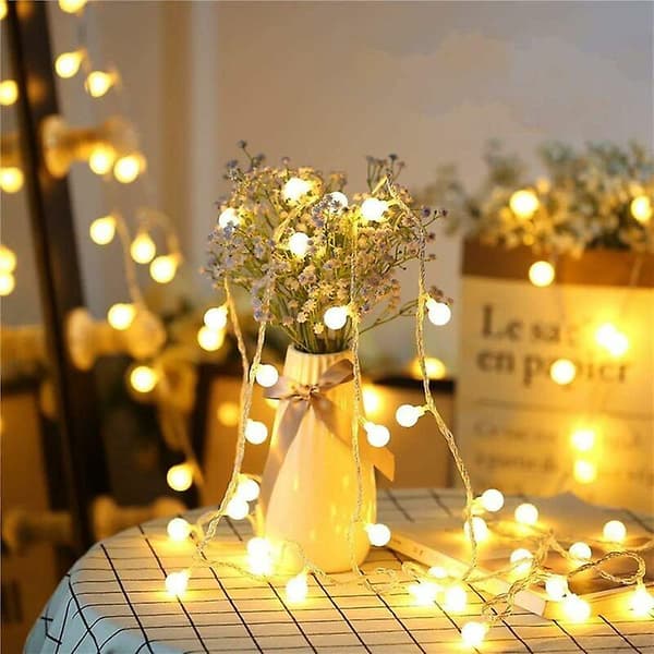 String lights, warm lighting, home decoration, 10 meters 100 LEDs, 8 modes, warm white, Guazhuni