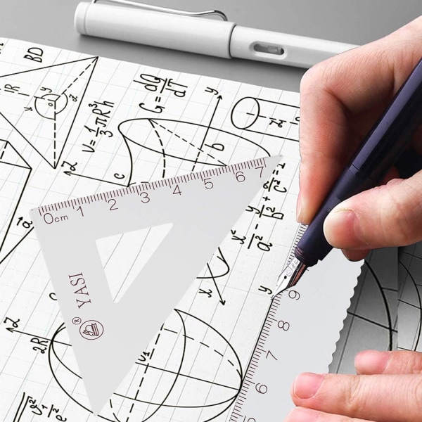 4-pack verktyg för matematikgeometri för studenter, ritare, ingenjörer, design, grafik, examen, matematik eller målning