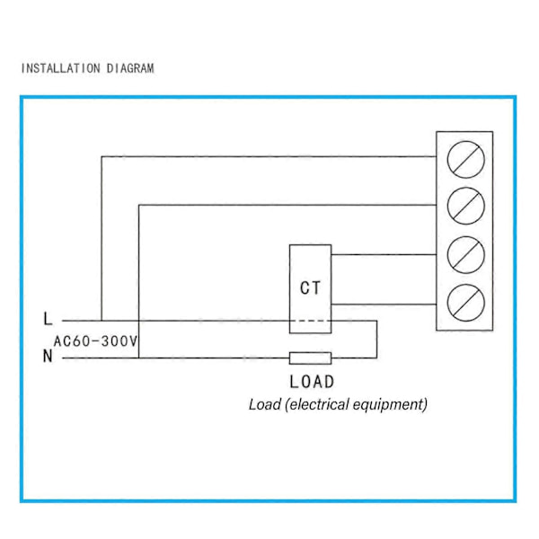 Digital Voltmeter Ammeter Panel 8 i 1 Multifunktionell Strömmätare Färg LCD-Skärm AC Energimätare