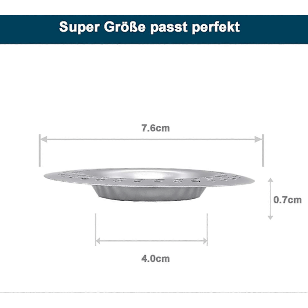 Set med 3 Rostfria Köksvaskfilter