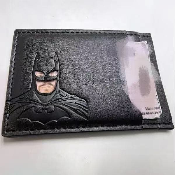 Leather Patch Wallet Personalized Superhero Mask Card Holder Leather Patch 1pc
