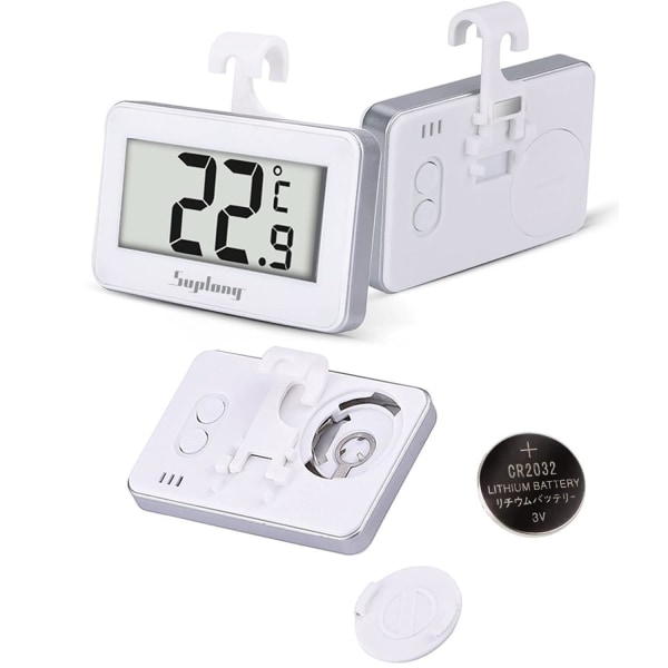 Kyltermometer Digital kyltermometer, digital vattentät kyl-frystermometer med lättläst LCD-skärm (vit-1)