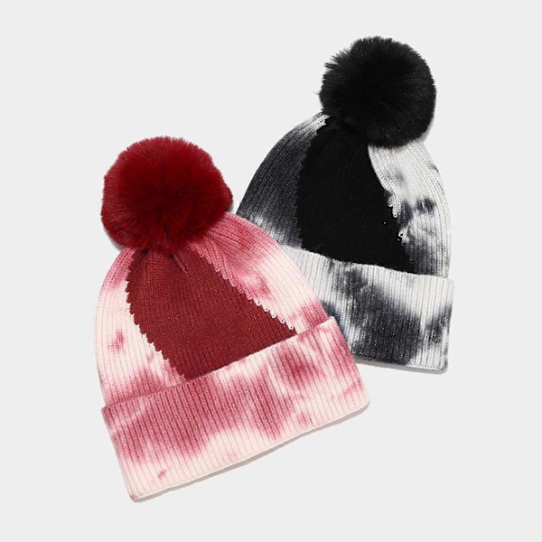 Gradient Hold Varm og Lys Farve Tie-Dye Farvning Strik Hue Mænd