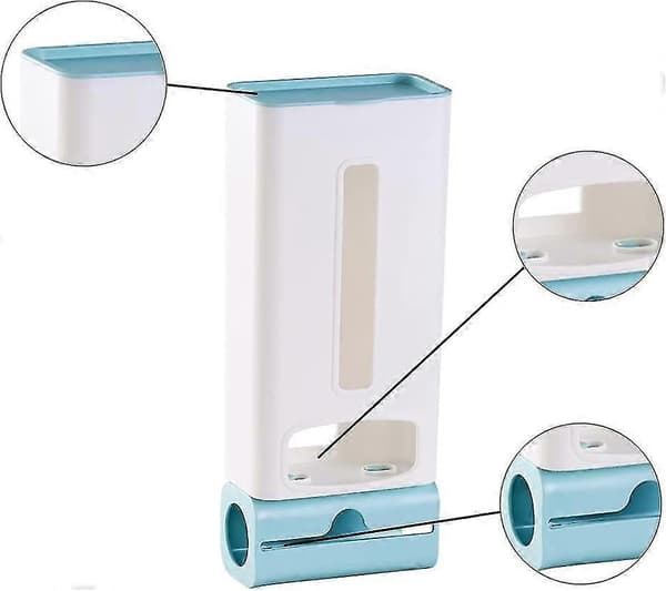 2-pack plastpåsehållare för väggmontering, dispenser för plastpåsar, påshållare i plast