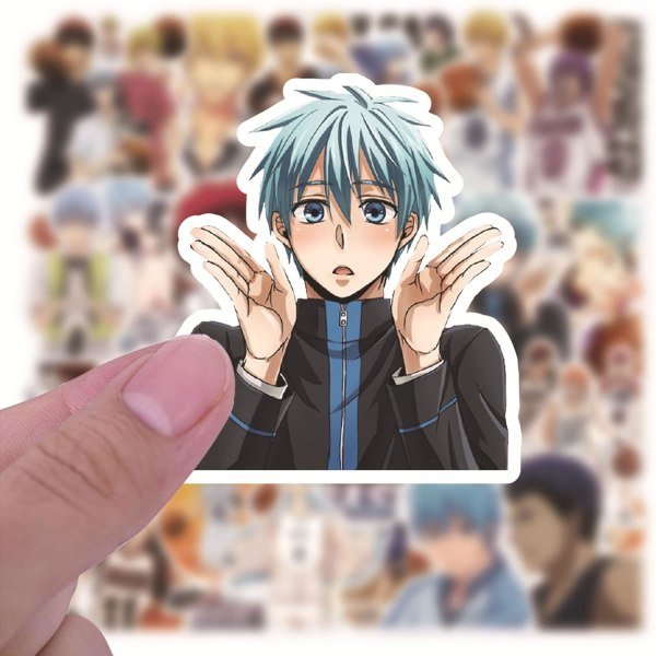 50 kpl Japanilainen Anime Kuroko's Basketball -tarroja Vedenpitävät vinyyli Kawaii -tarrat lapsille, teini-ikäisille ja aikuisille Skeittilauta Tietokone Kannettava kitara