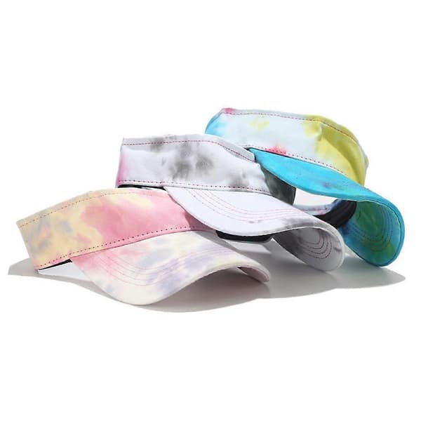 Fargerik Tie-Dye Solskjermhatt for Voksne UV-beskyttelse Tom Topp Rosa