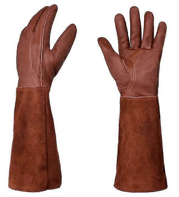 Lange Læderhavehandsker til Kvinder og Mænd, Stikfaste Handsker