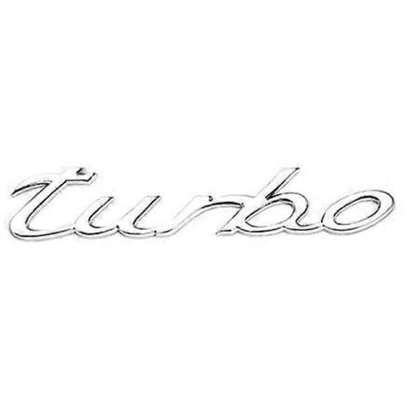 3D ABS Sølv Svart Røde Bokstaver Turbo 4 GTS Ord Bil Bakre Bagasjelokk Emblem Merker Klistremerke Dekal bilklistremerker silver-turbo